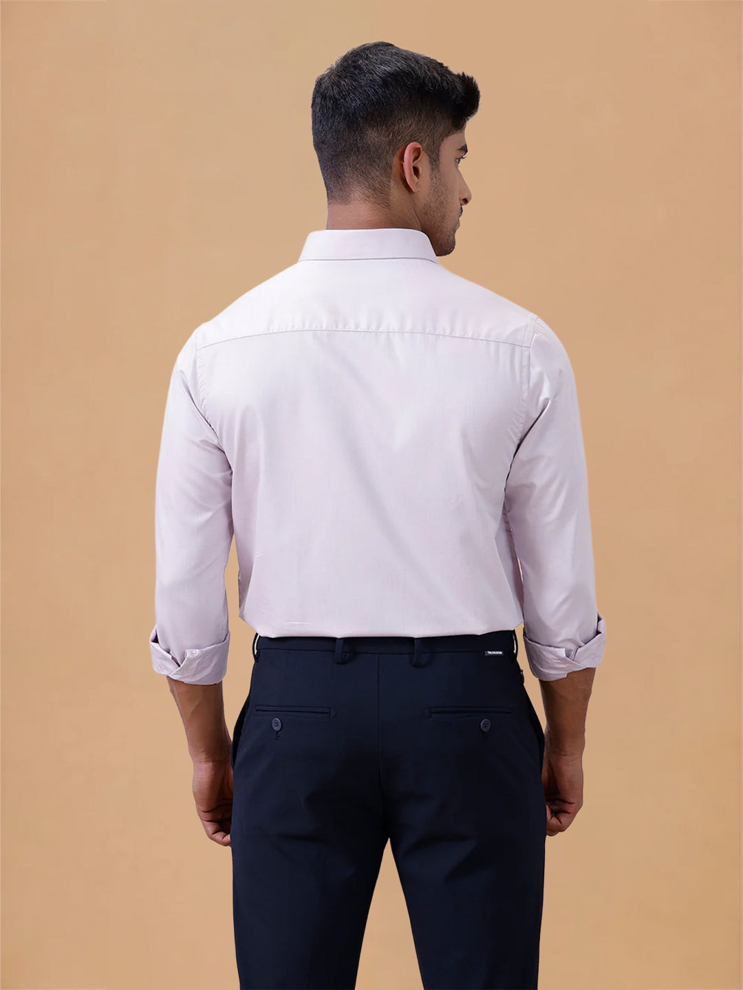 Cotton Rich Light Purple Regular Fit Shirt T61 AKT3