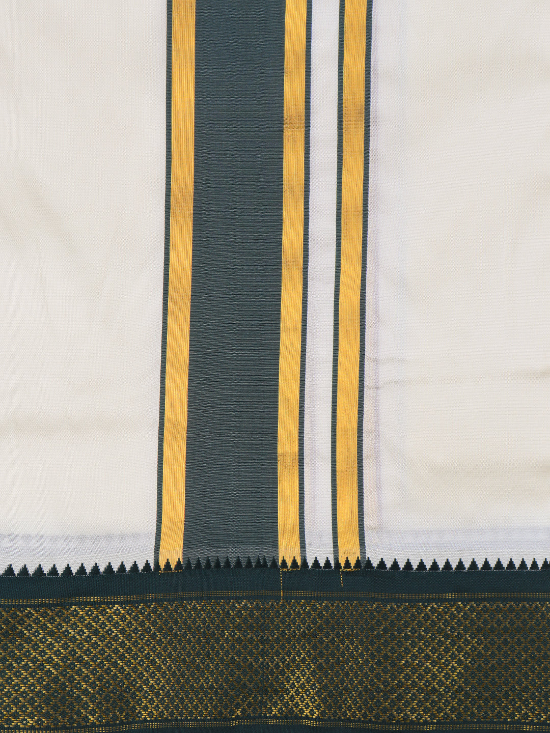 Men Art Silk Cream Panchakacham 9K (8*4)