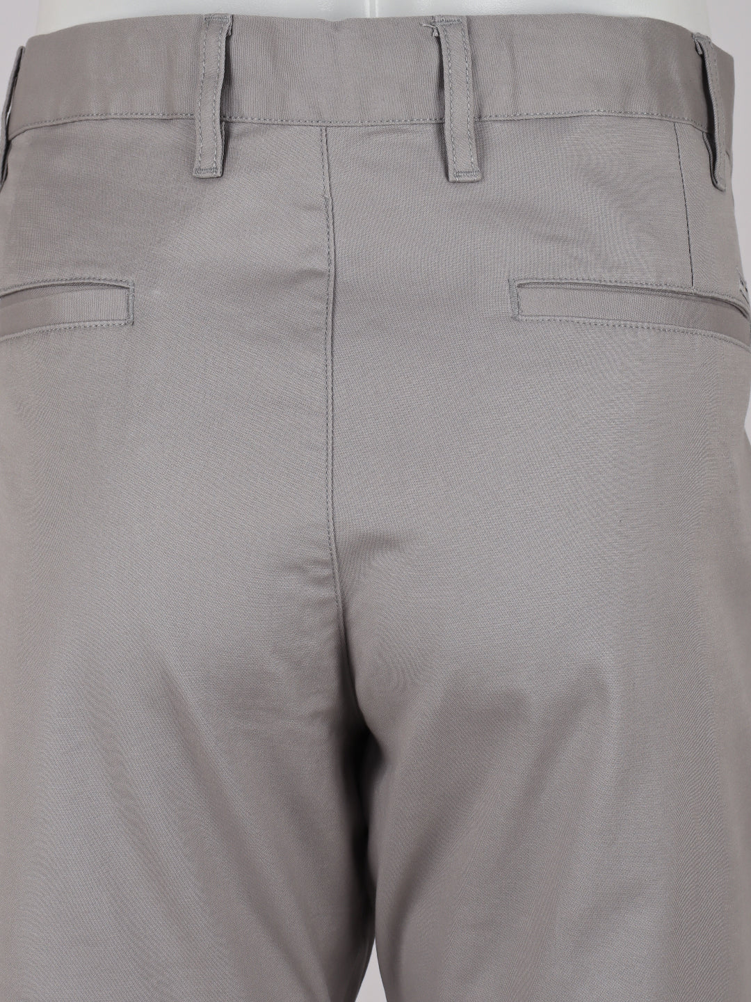 Men Cotton Lycra Grey Smart Fit Pant Zara