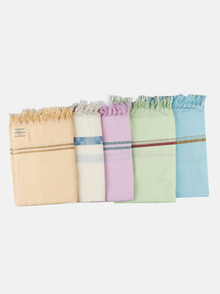 Cotton Colour Plain Both Towel Dholpin-Mix colour