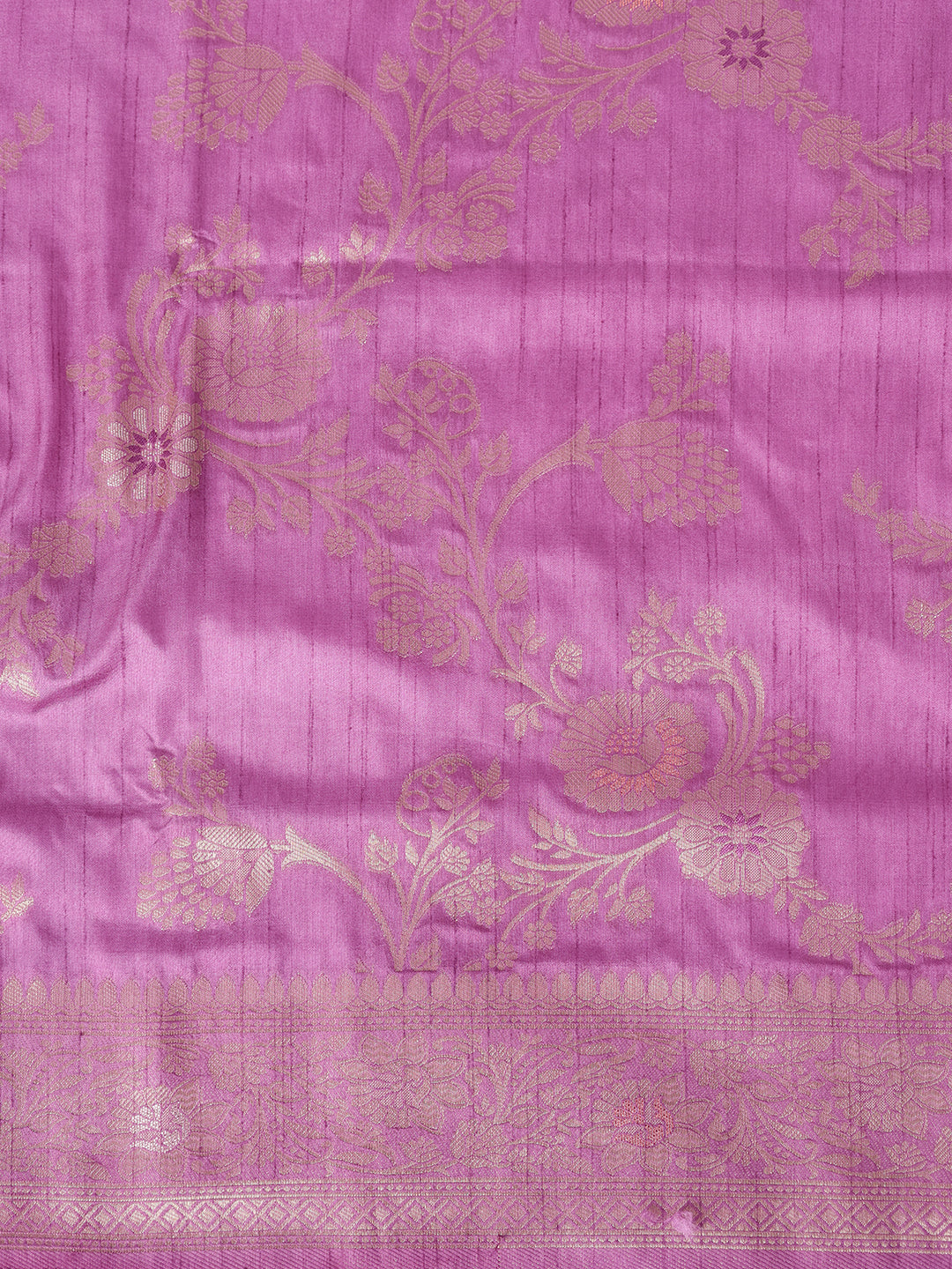 Women Semi Tussar Purple Saree ST357