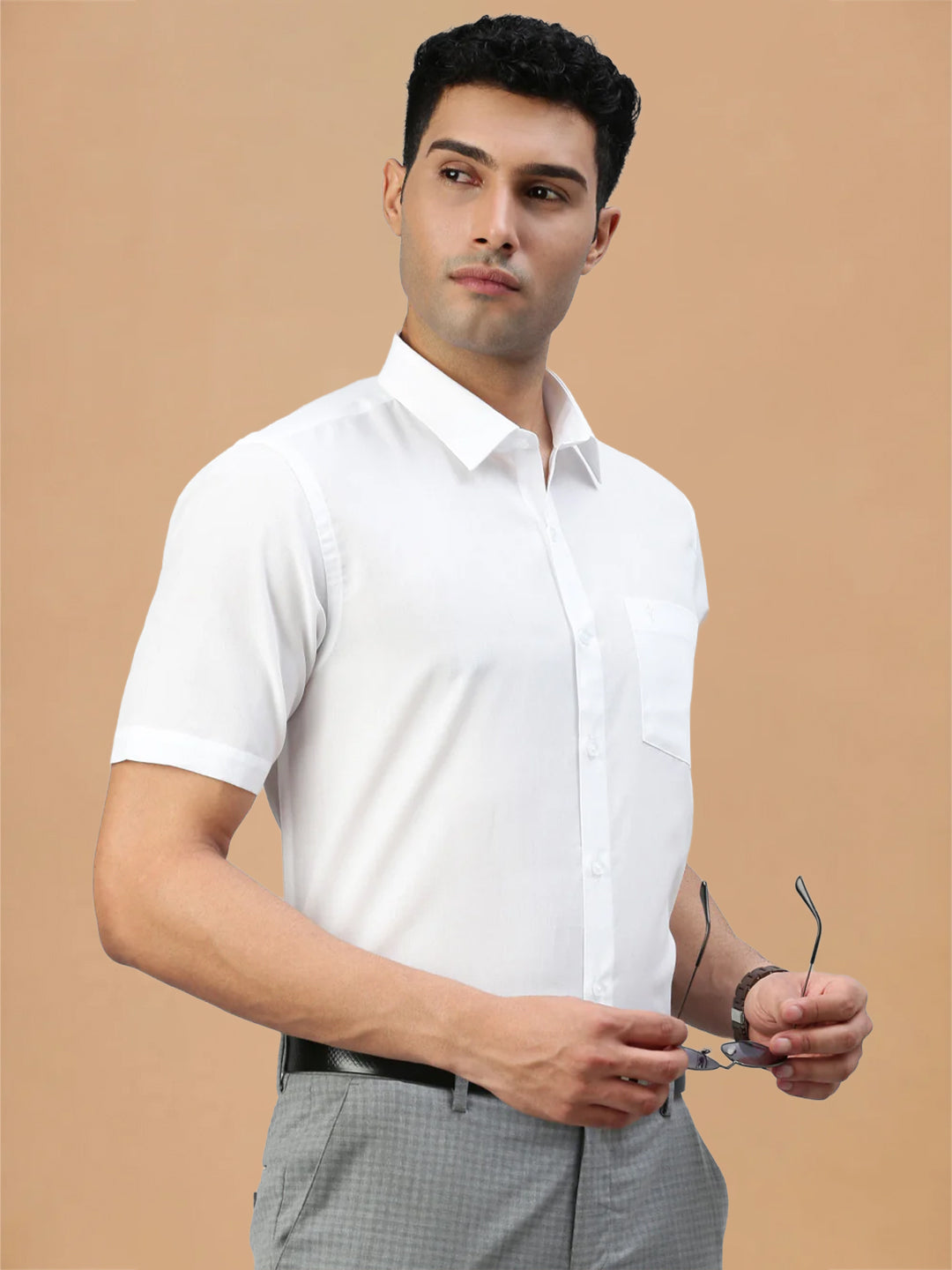 Cotton Rich Straight Cut White Shirt – Minister