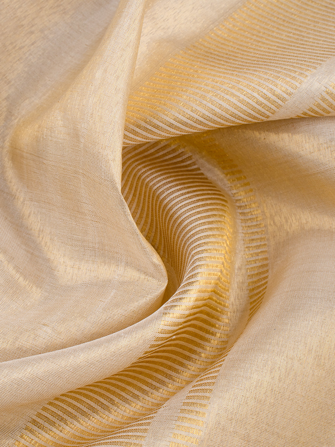 Men 100% Pure Silk 4 1/2"  Jari Gold Border  Amirtham