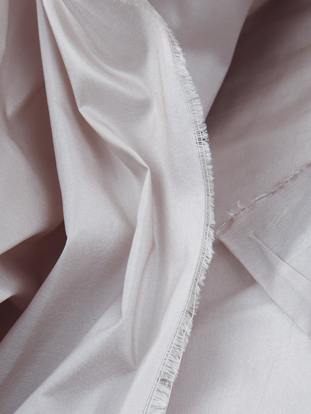 Premium Pure Silk Shirting Fabric White Sand - Slubless Dupion