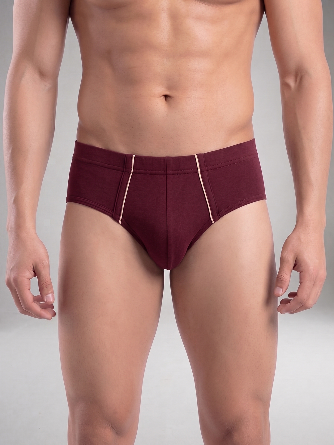 100% Combed Cotton Assorted Colour Inner Elastic Brief Minar Pack of 2