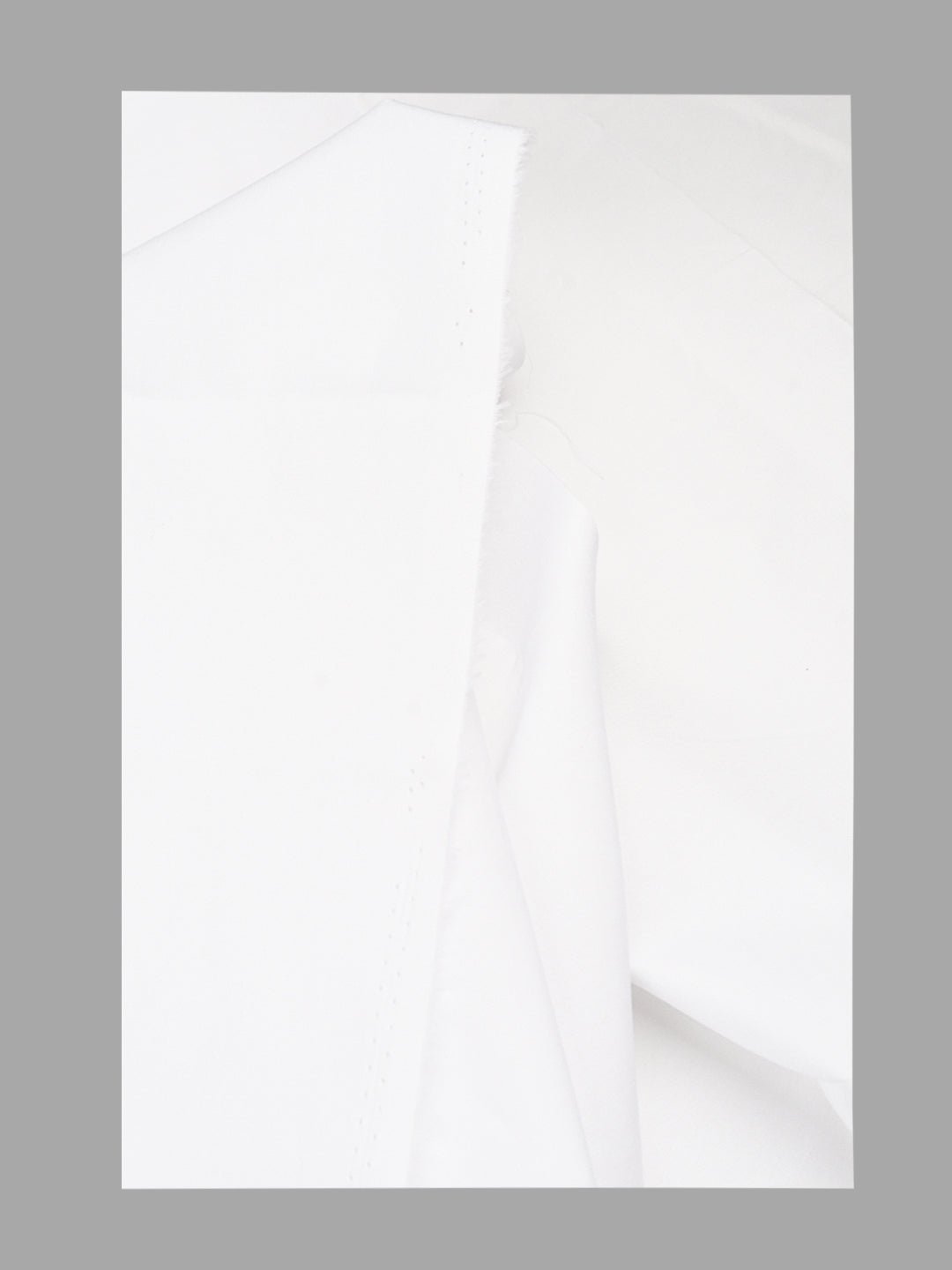 Men White Shirting with Small Border Dhoti Set