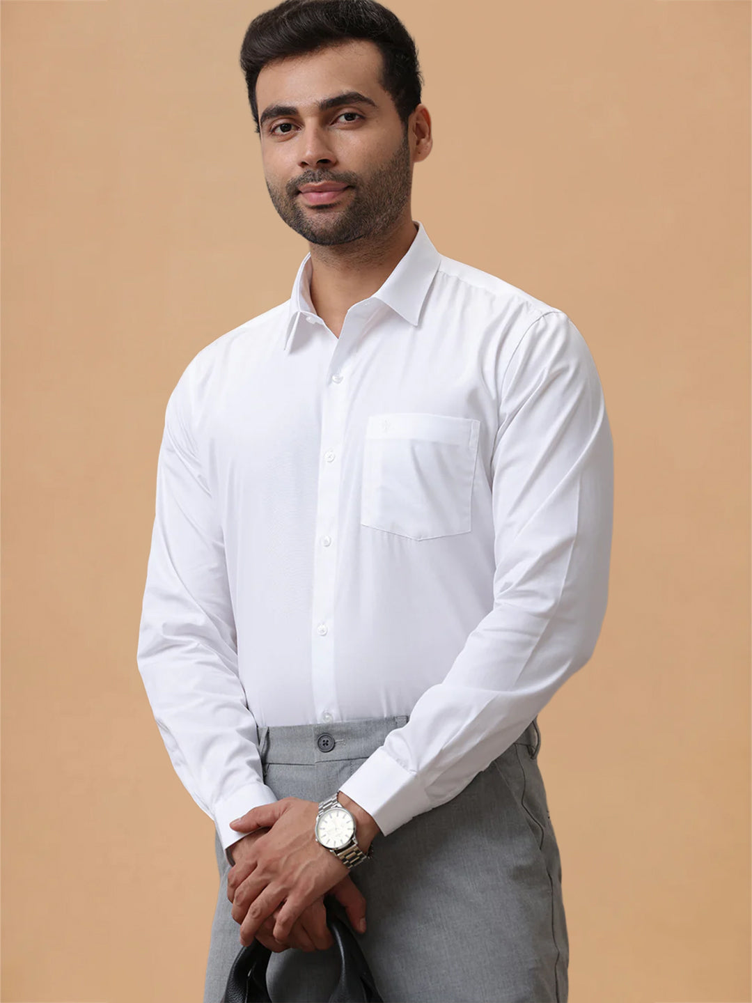 Premium Cotton White Shirt – Luxury Cotton | Liberty Cut