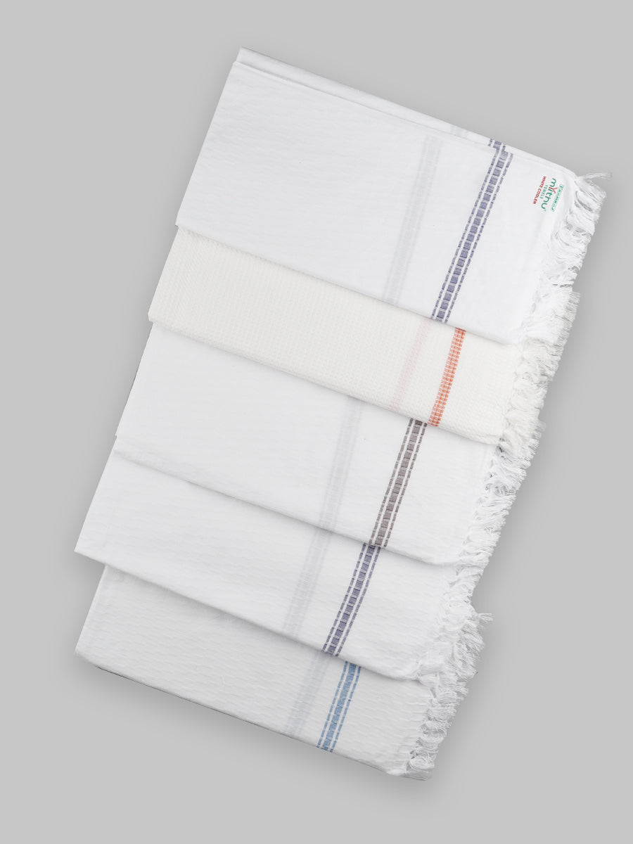 Cotton White Cooler Bath Towel-Mix colour