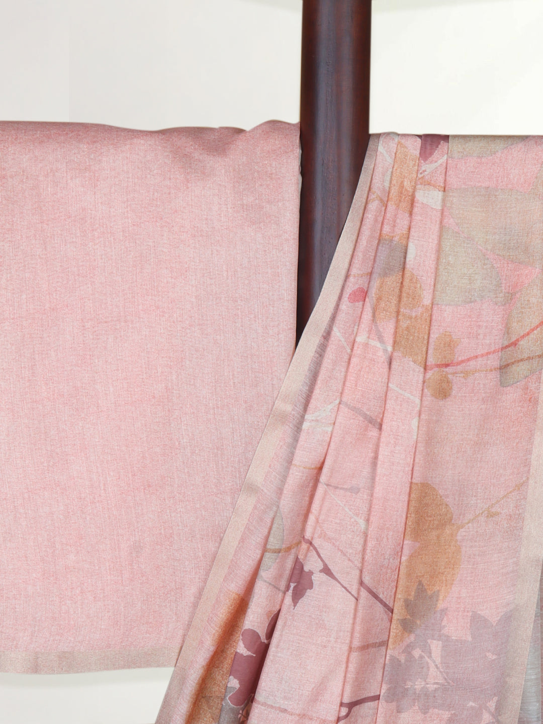 Women Peach Semi Tussar Saree ST277