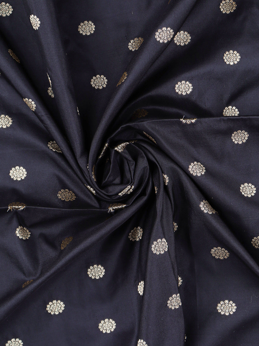 100% Pure Silk Shirt Fabric Black