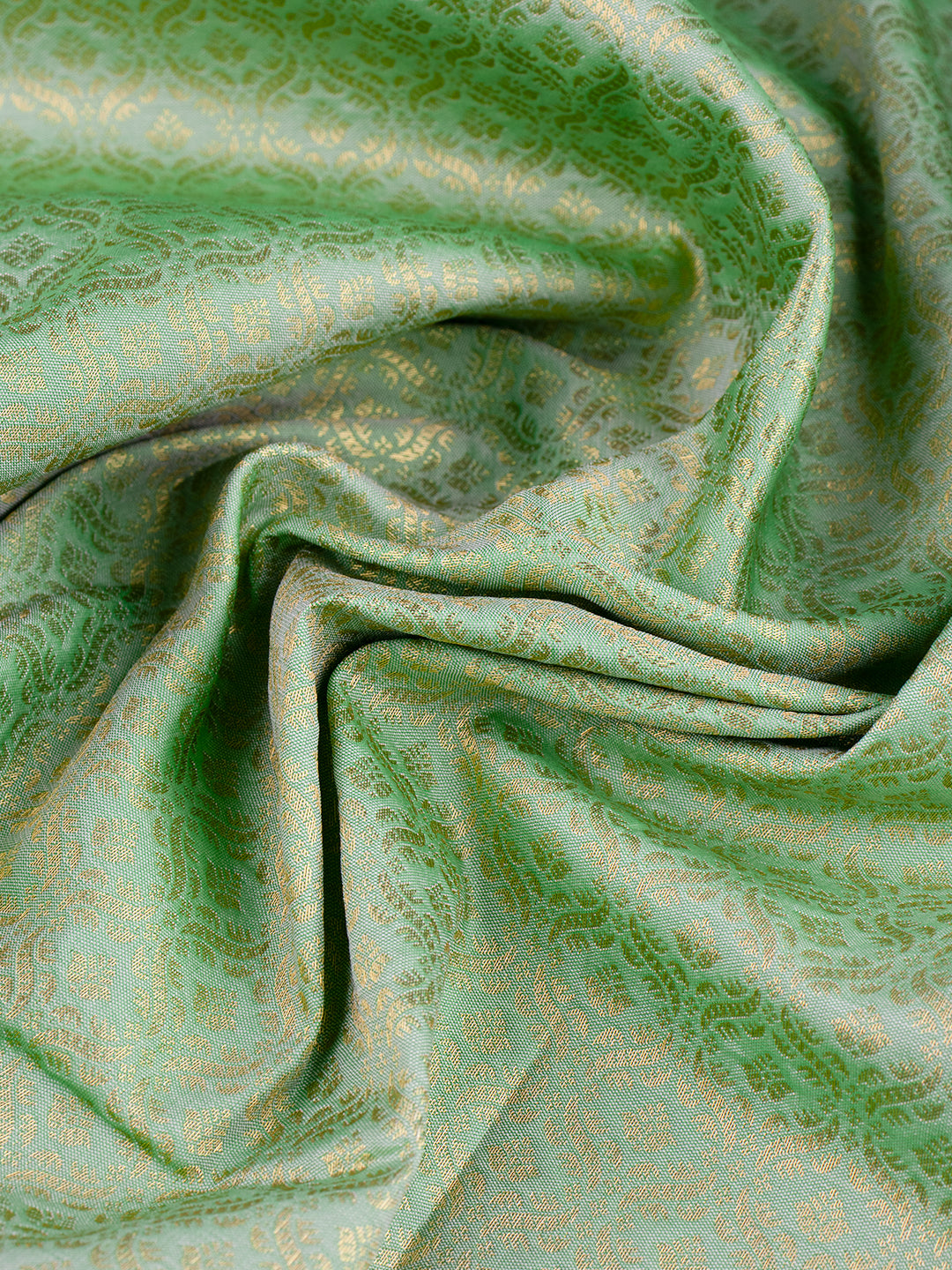 Womens Semi Silk Saree Green SS201