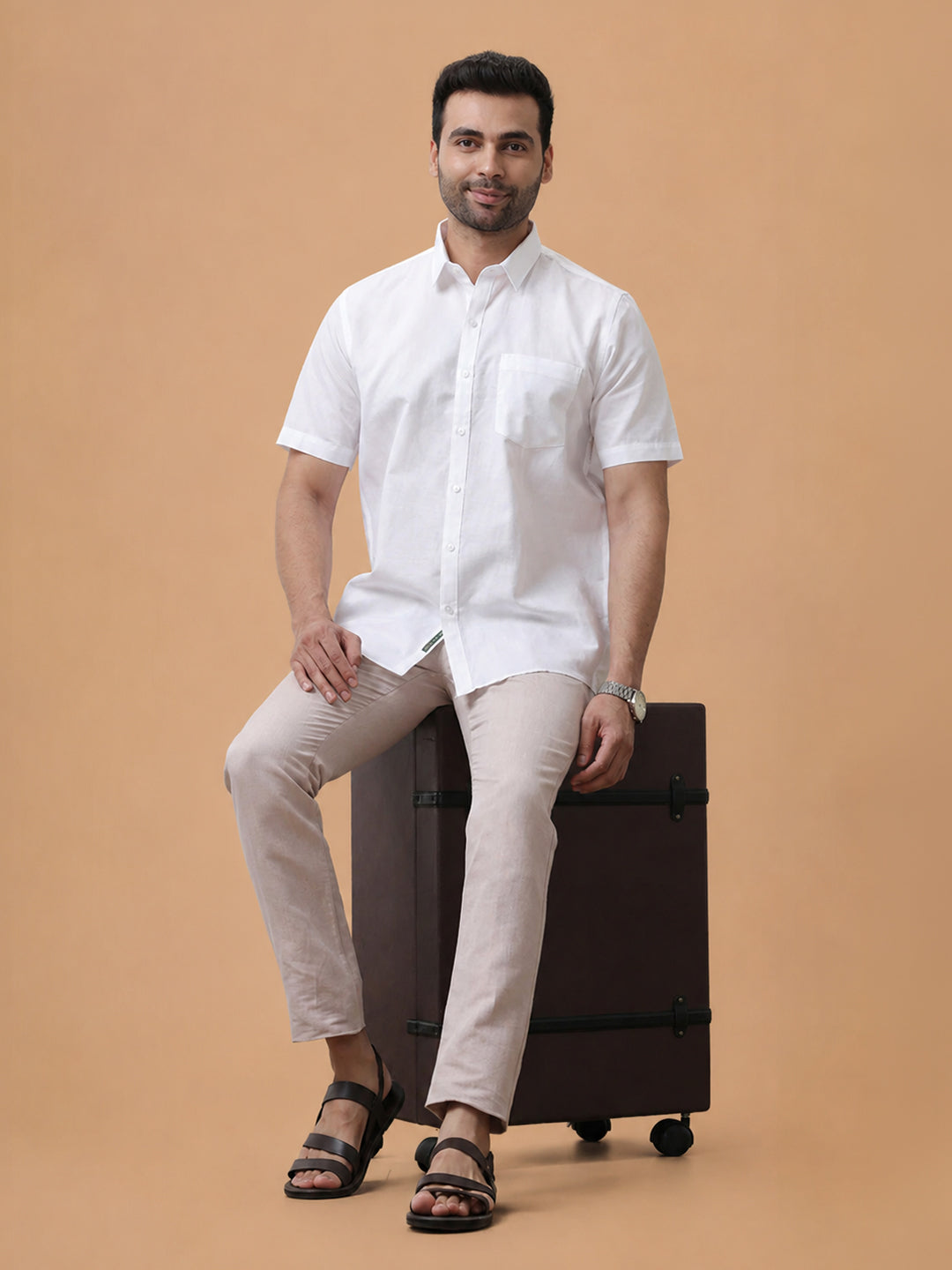 Cotton Linen White Shirt - Natural Texture & Comfort