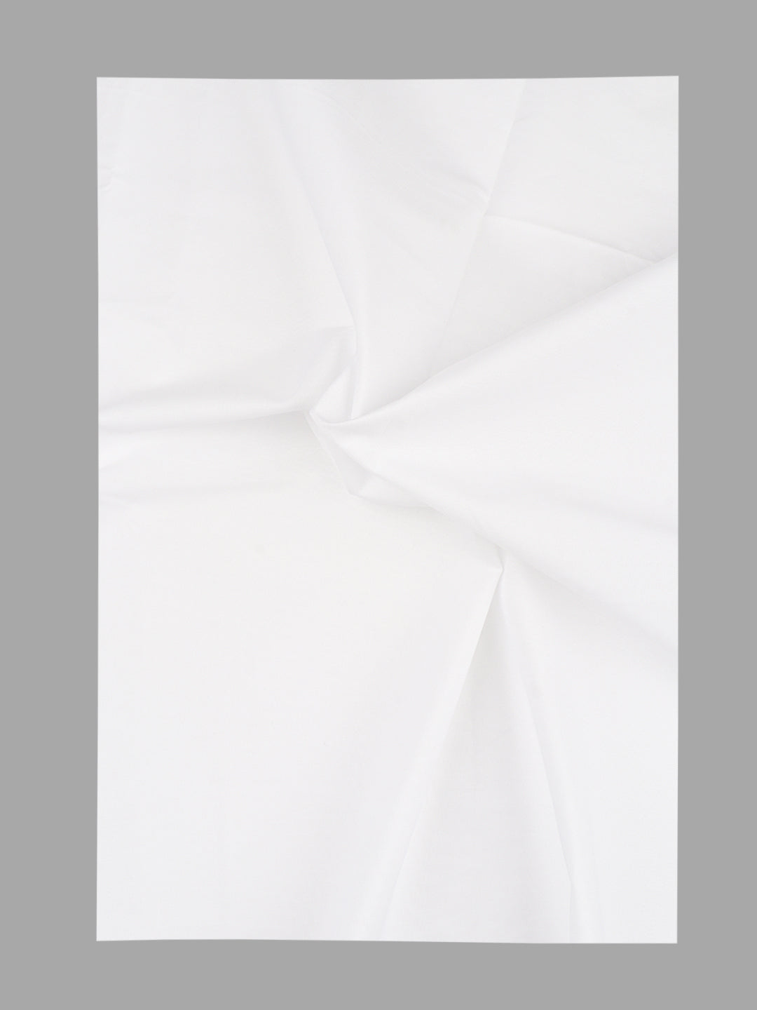 Men White Shirting with Small Border Dhoti Set