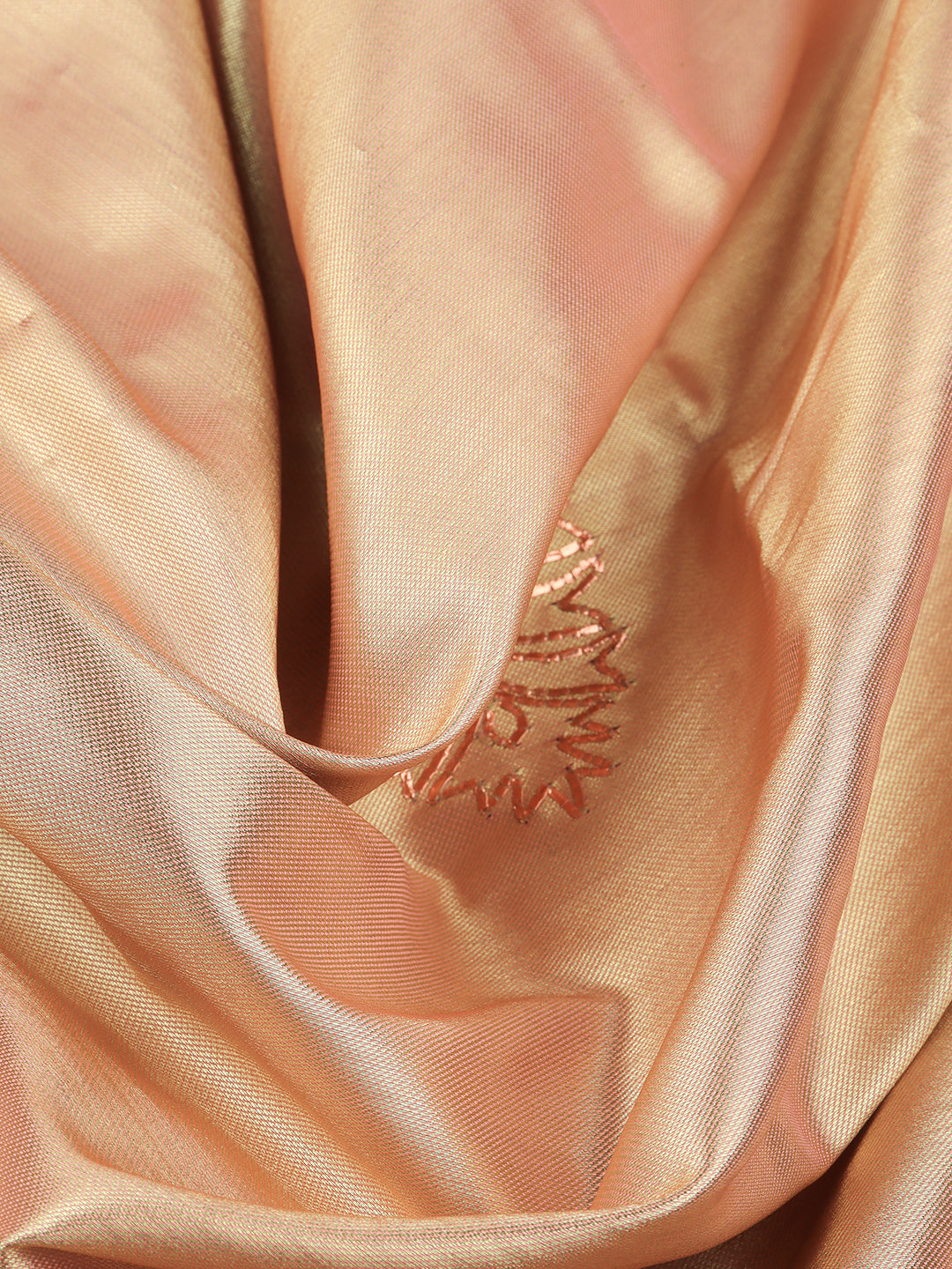 Women Peach Semi Silk Saree SS326