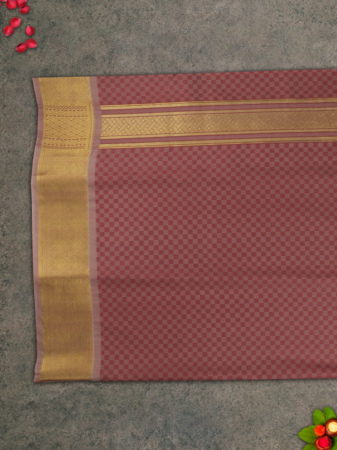 Mens Art Silk Zari Dhoti & Shirting Set Maroon Mangalakara