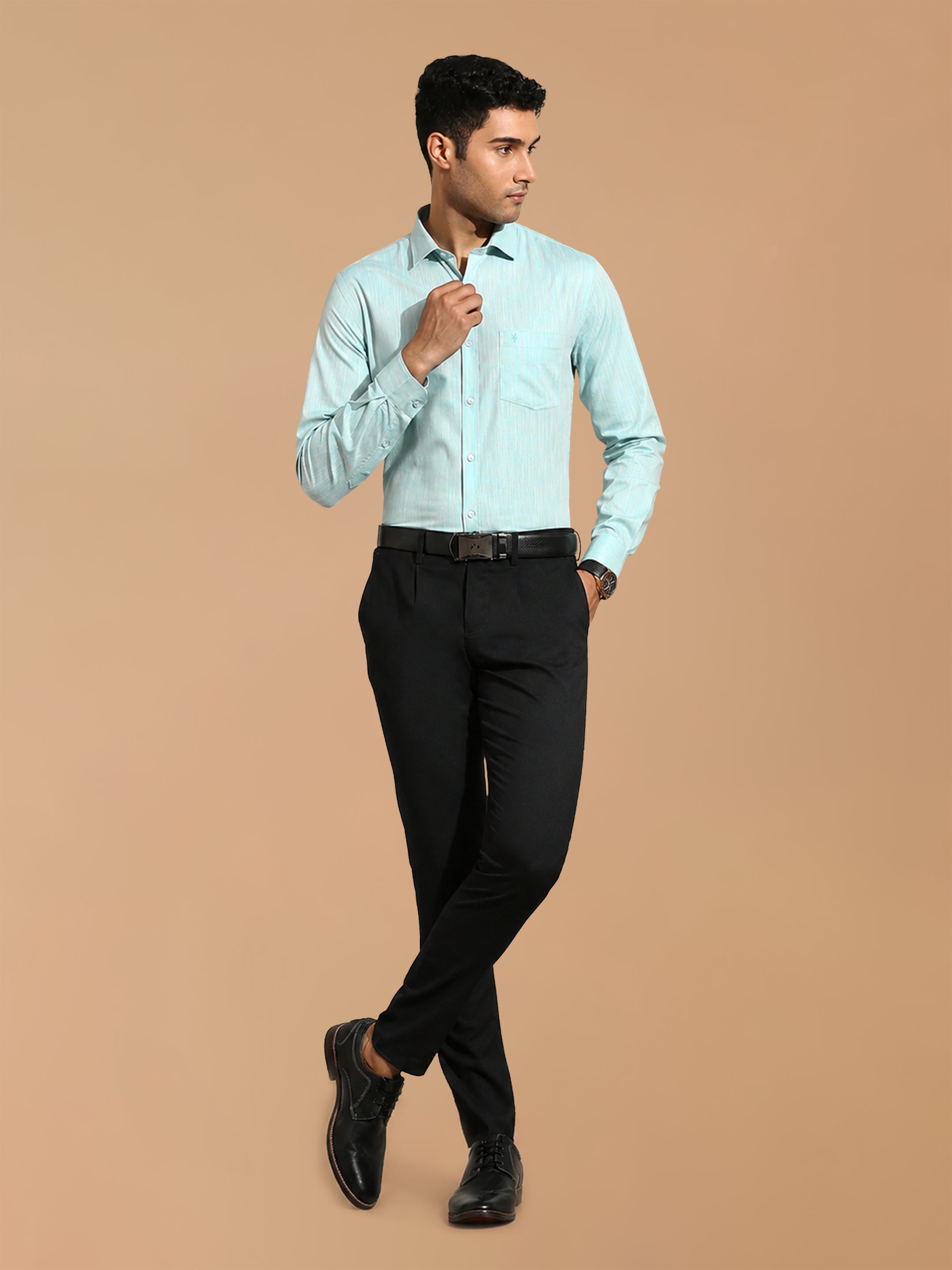 100% Cotton Blue Smart Fit Shirt CL2 GT35