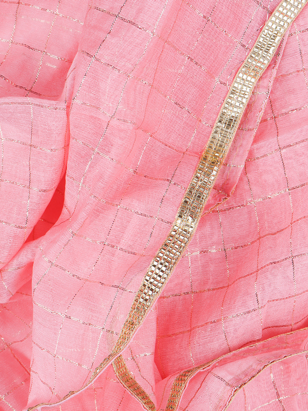 Women Cotton Rich Dress Material Pink -DM148