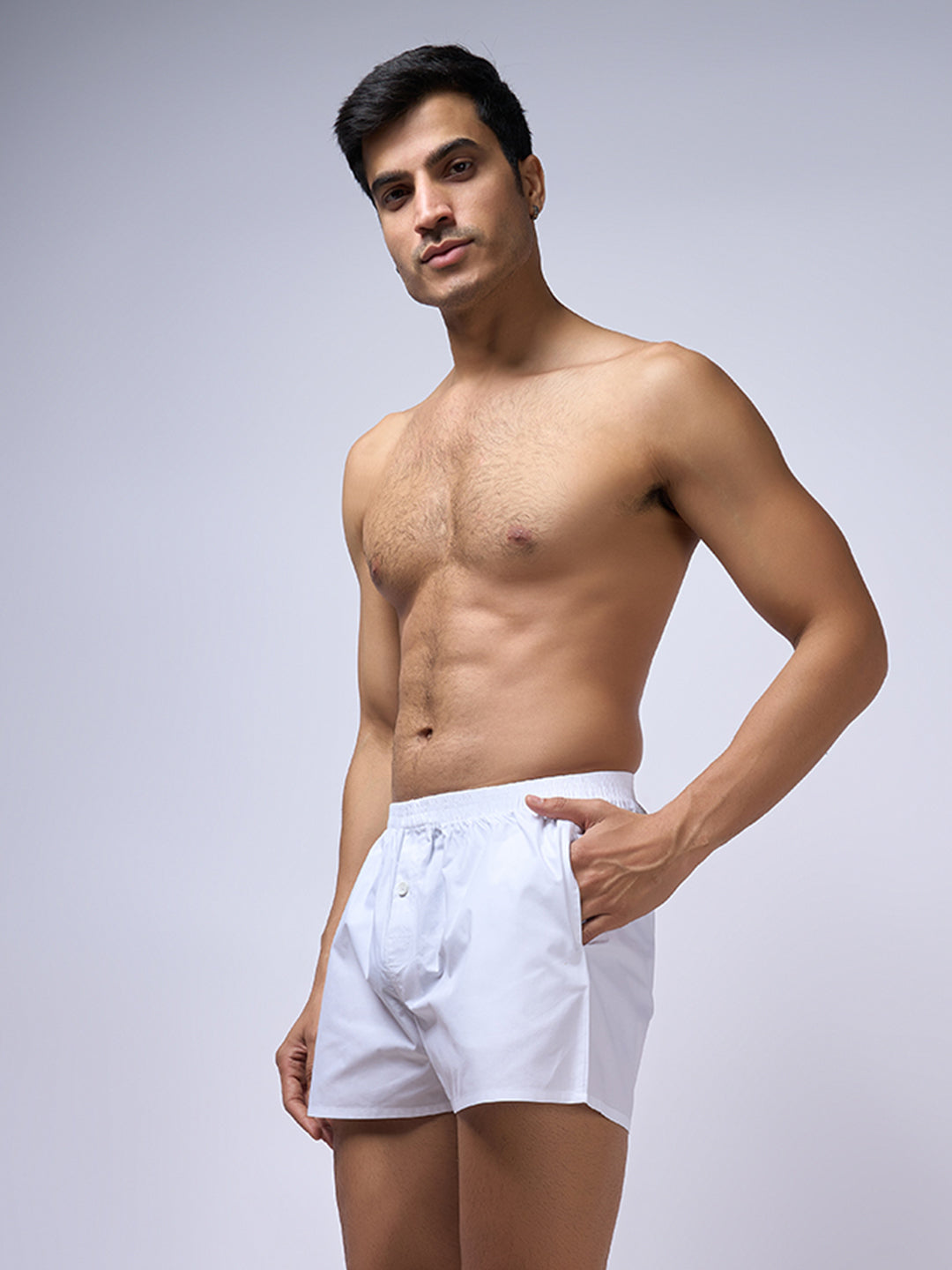 Mens Woven White Boxers - Ever Free