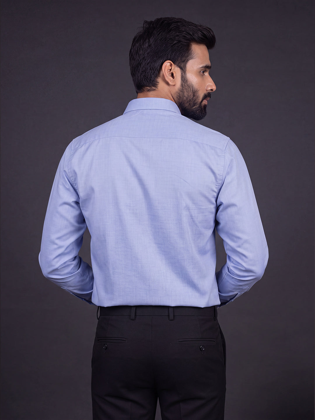 Prima Club Premium Cotton Light Blue Regular Fit Shirt SRCR2