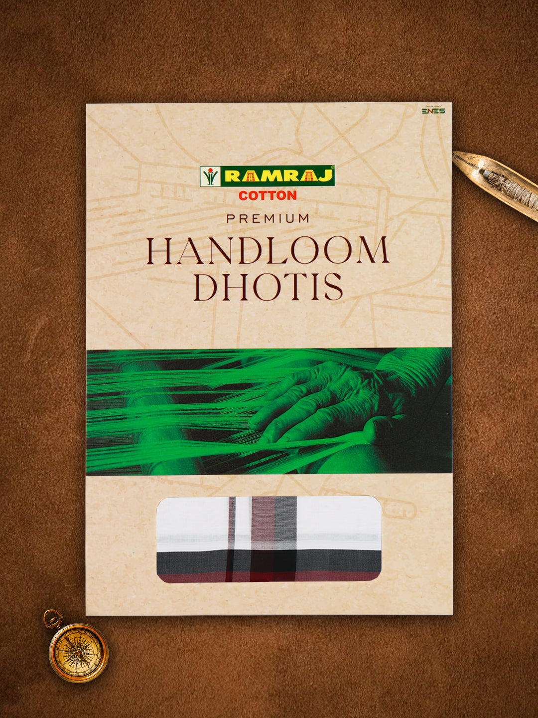 Men Premium Handloom Dhoti DMK Political Border