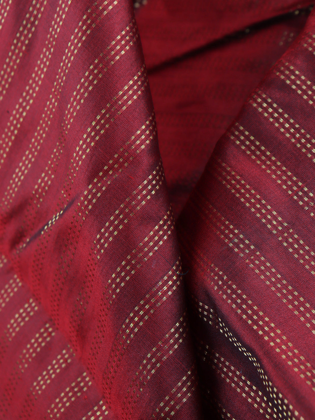 100% Pure Silk Shirt Fabric Maroon