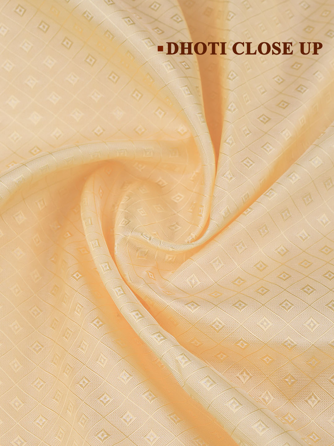Men Art Silk Dhoti & Shirting Set Peach Mangalakara 140k (2 in 1) M35