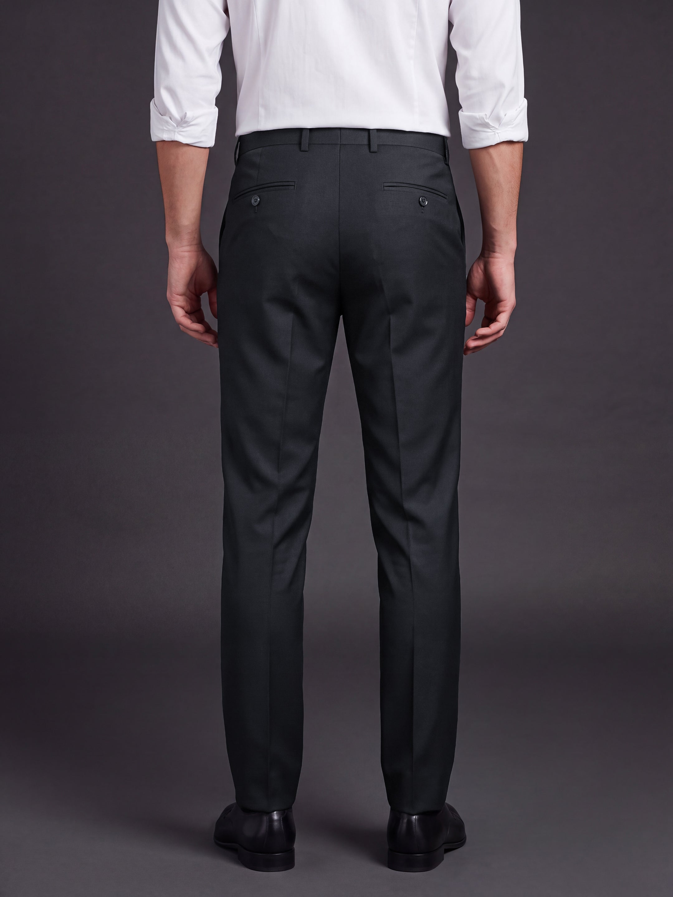 Prima Club Wool blended Stretchable Waistband Navy Blue Pants