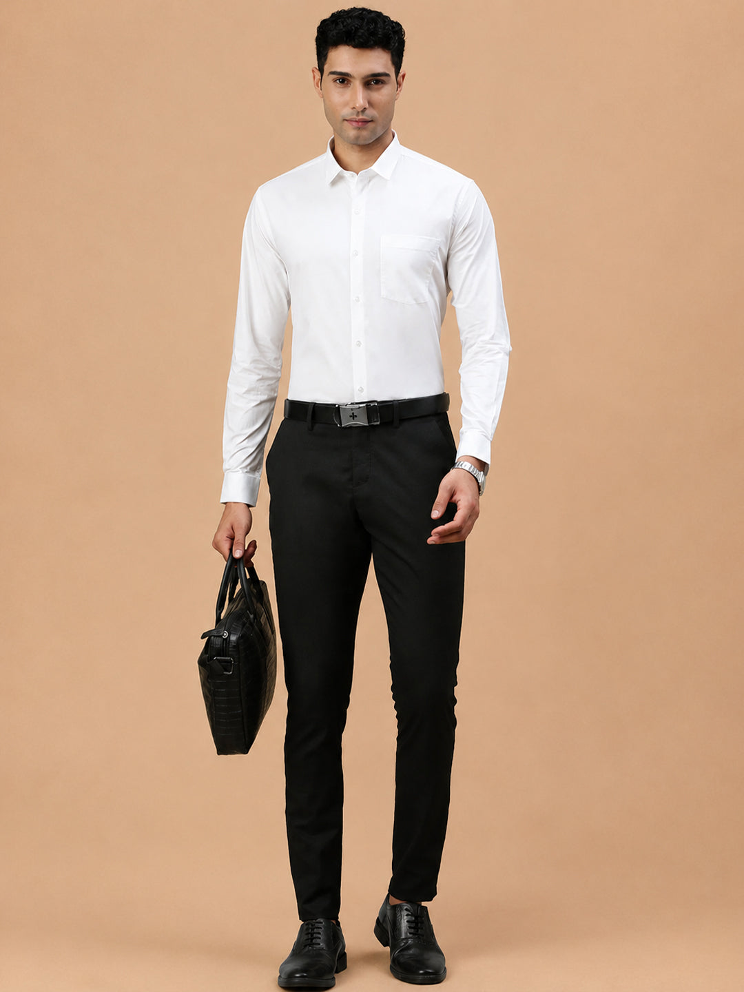 100% Cotton White Shirt – Pure Cotton | Prestigious Fit