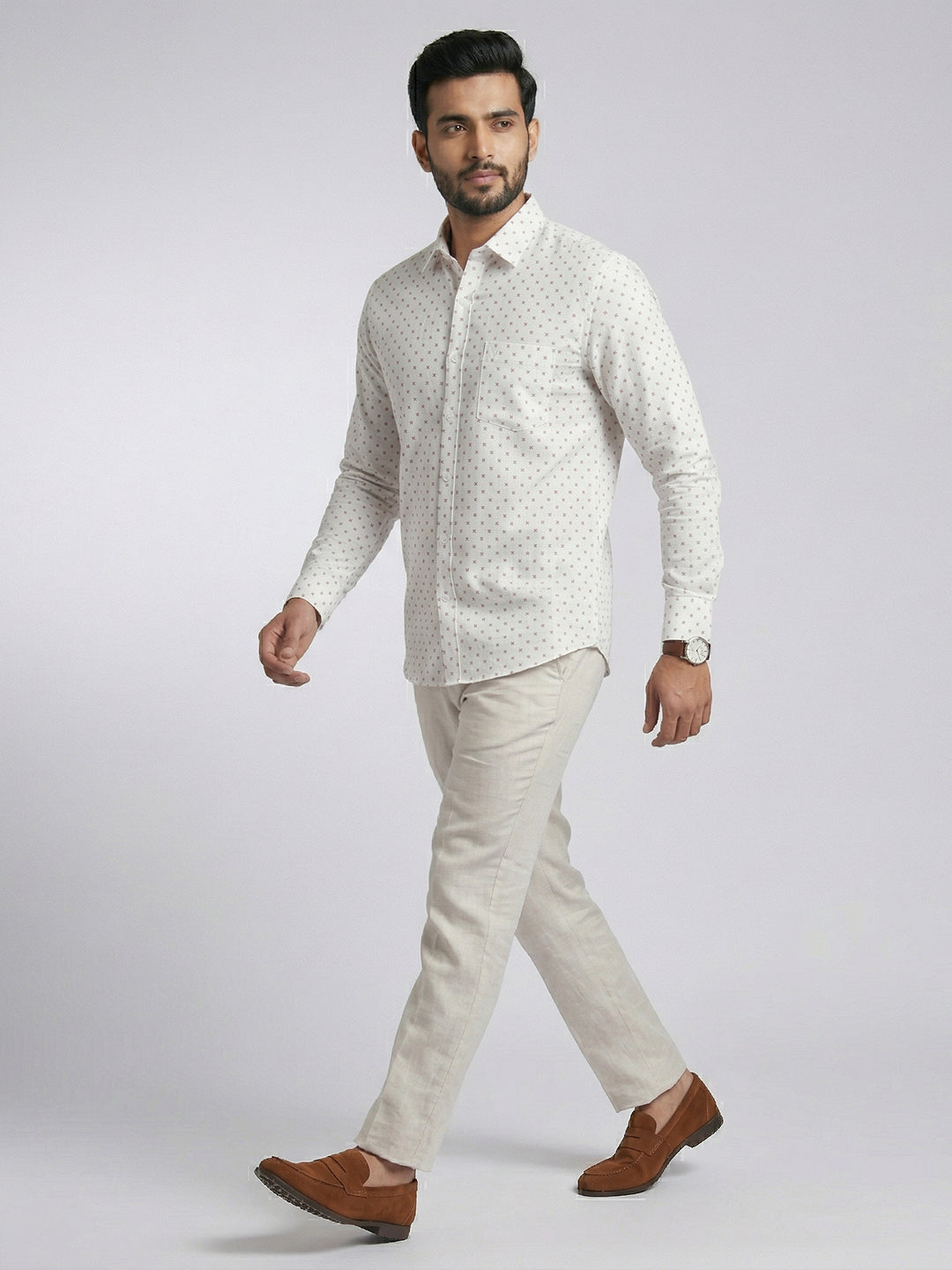 Men Cotton Rich Printed Shirt T66 APT9