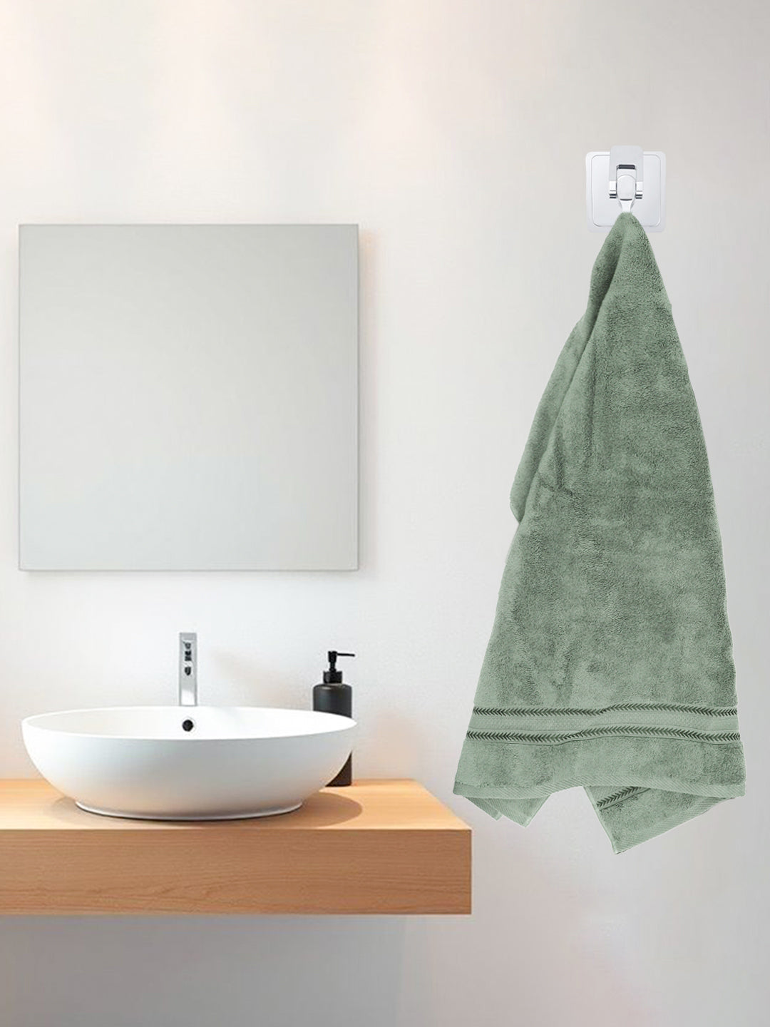 Luxury Bath Zero Twist Terry Towel Mint Laurel Green - 0.75m*1.50m