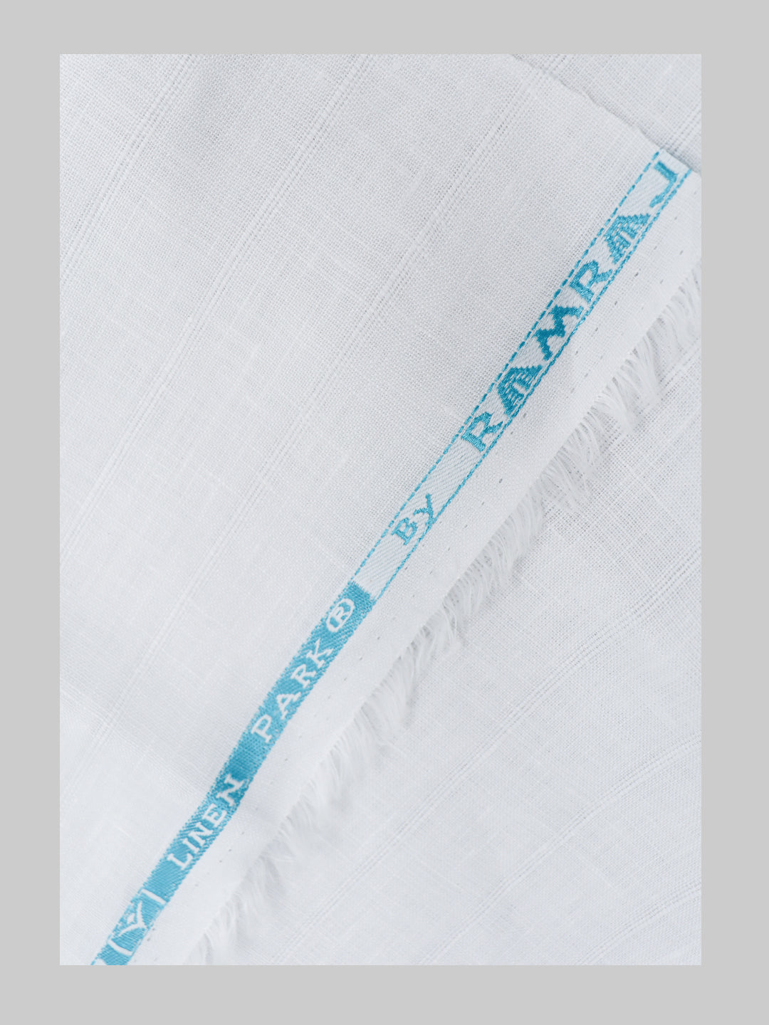 Pure Linen Self Design White Shirt Fabric Linen Park Garnish