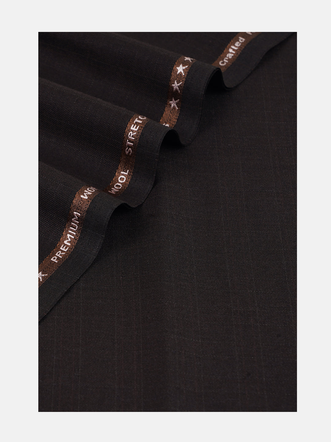 Men Premium Checked Suiting Fabric Brown Joy Wool