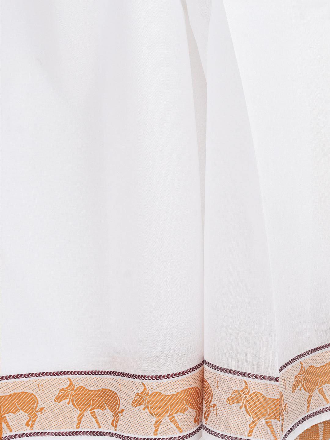 Men Cotton Mustard Fancy Border Panchakacham with Angavasthram Srirasthu(9+5) SR51