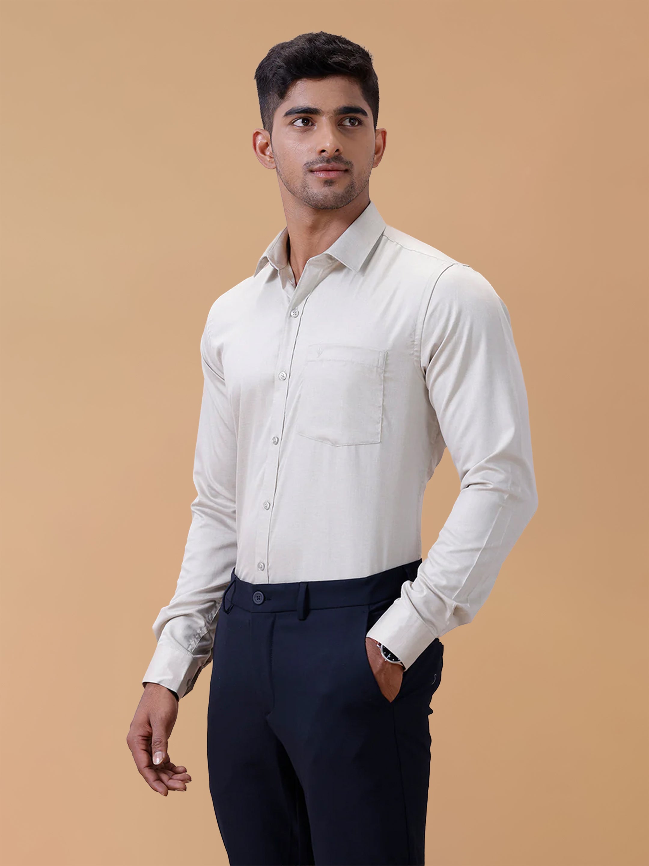 Cotton Rich LT Teal Green Regular Fit Shirt T61 AKT2