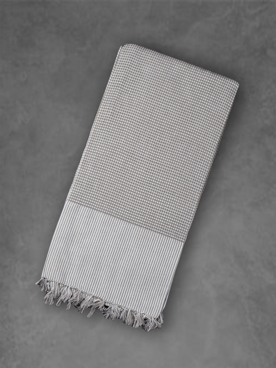 Premium Cotton Soft Feel Checked Colour Bath Towel 1054-View two