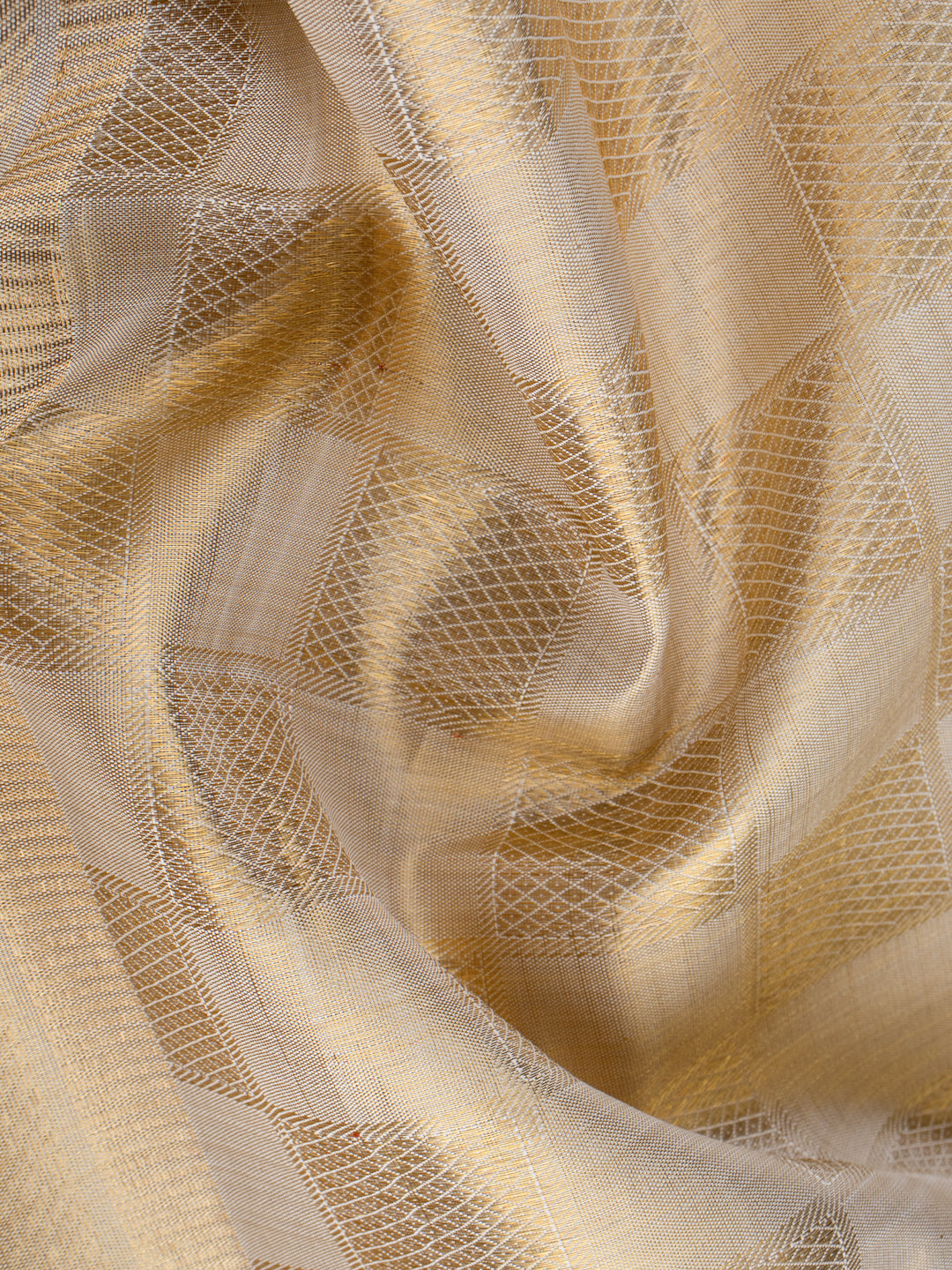 Men 100% Pure Silk 5" Jari Gold  Border Amirtham