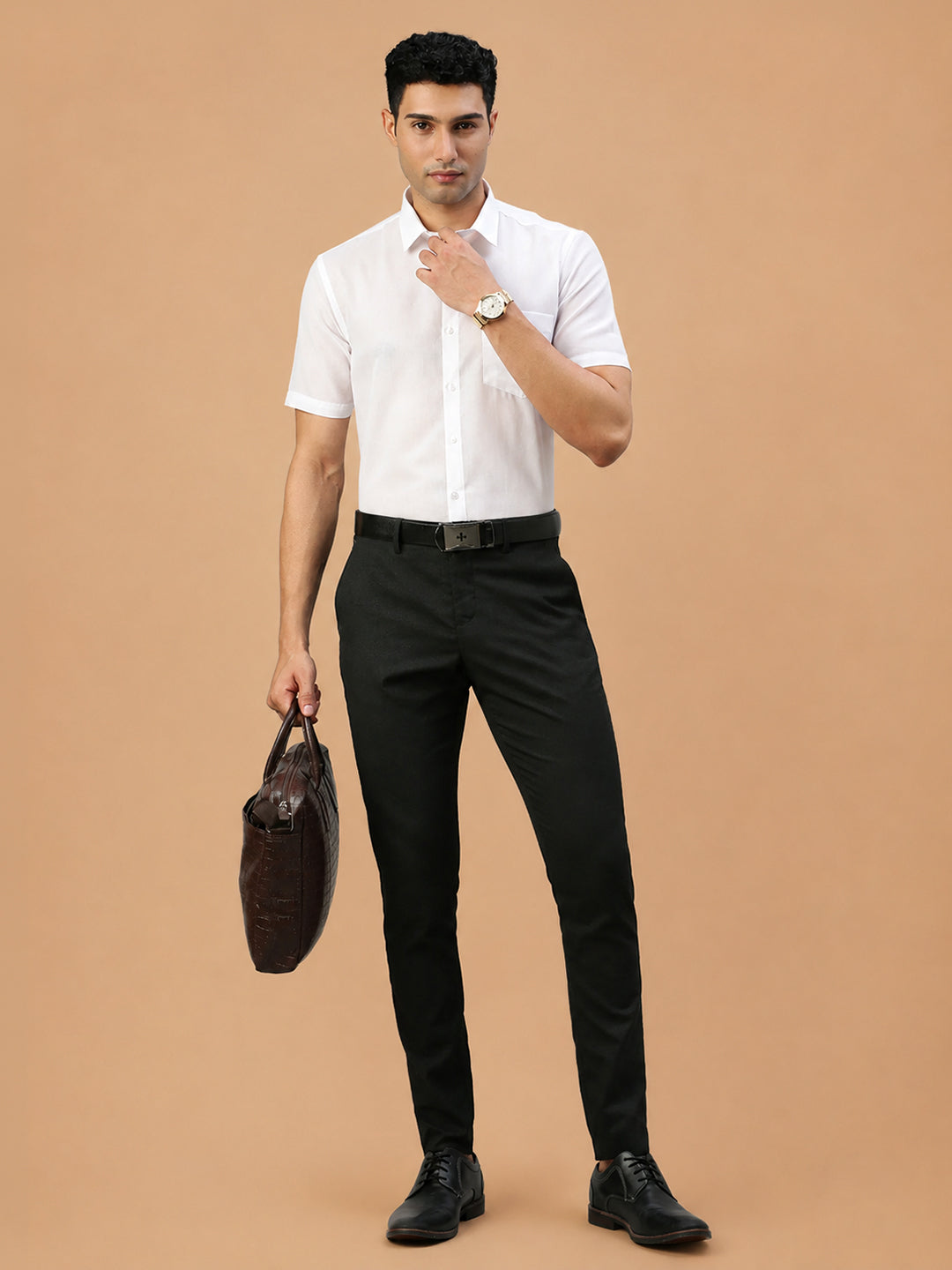 Cotton Rich White Shirt – Leader White | Liberty Cut