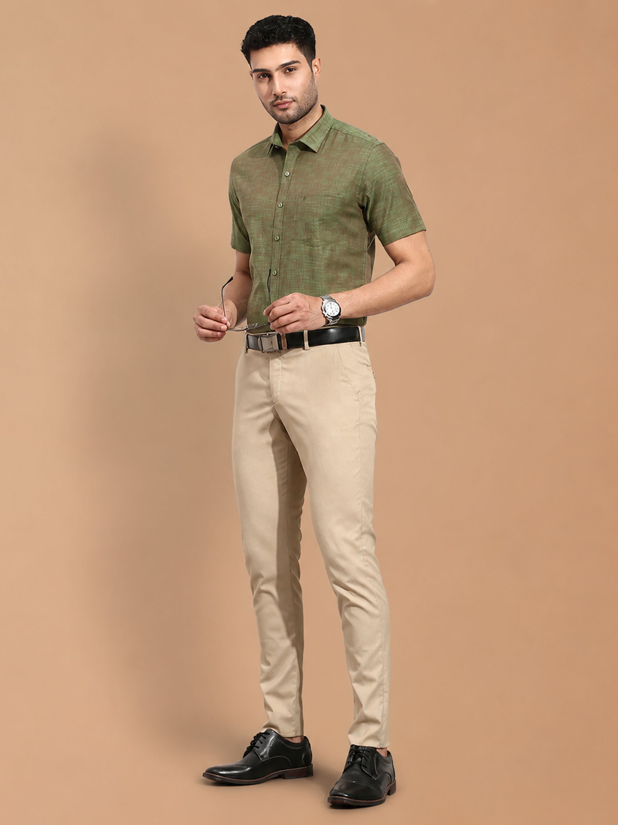 100% Cotton Green Smart Fit Shirt CL2 GT19
