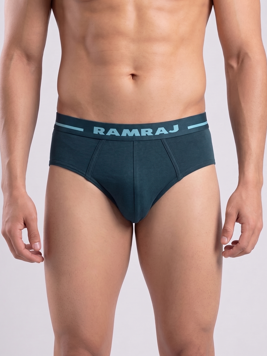 Combed Cotton Assorted Colour Outer Elastic Brief Plus Size Suriya (Pack of 2)
