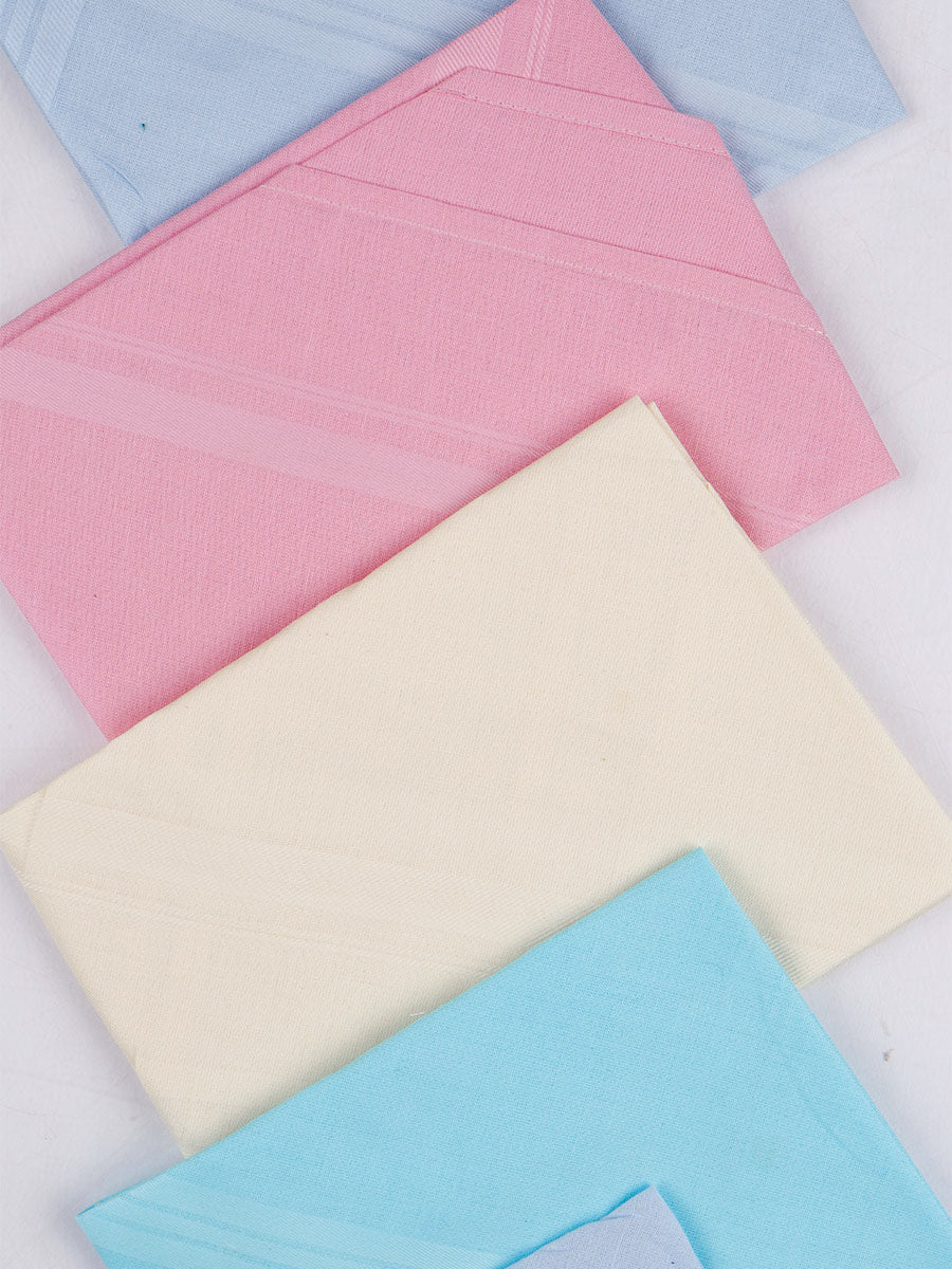 Cotton Colour Hand Kerchief Ever Fresh (6 in 1)-Mix colour