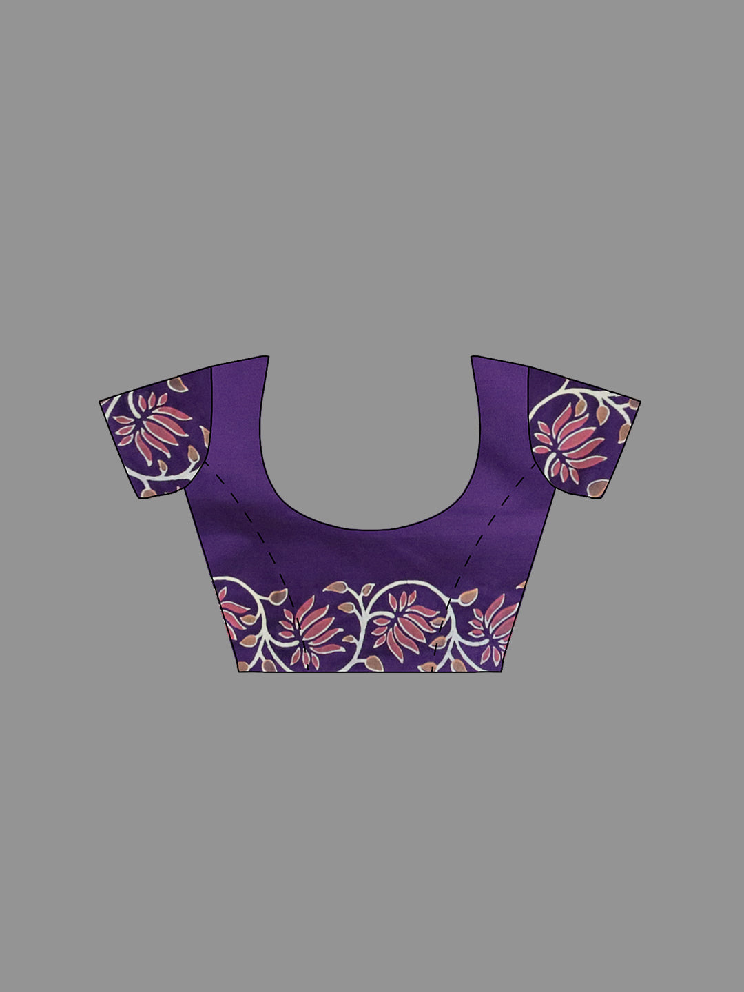 Women Violet Cotton Saree with Double Blouse PCS216