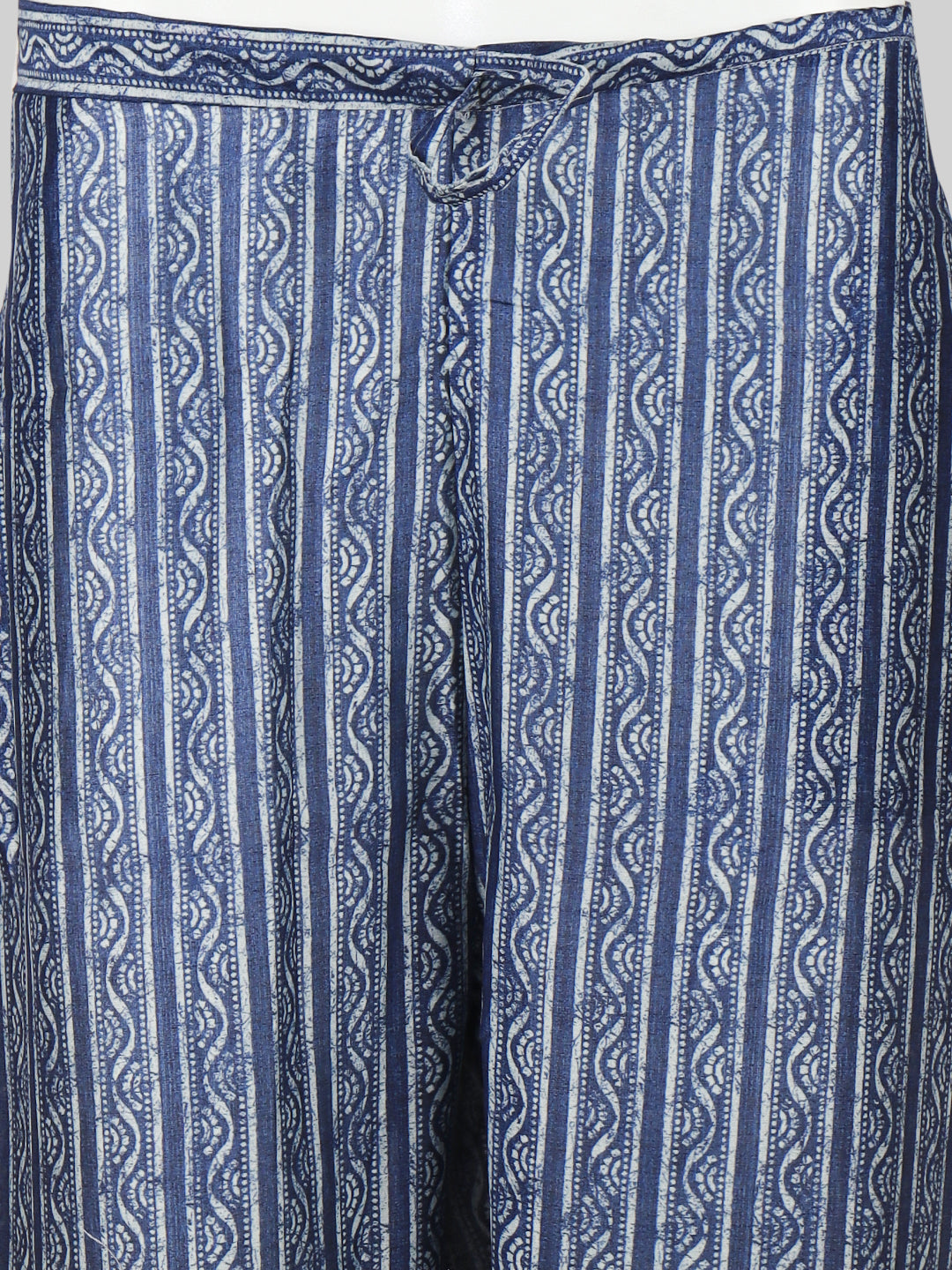 Women Cotton Printed Kurti Set Blue EKS45