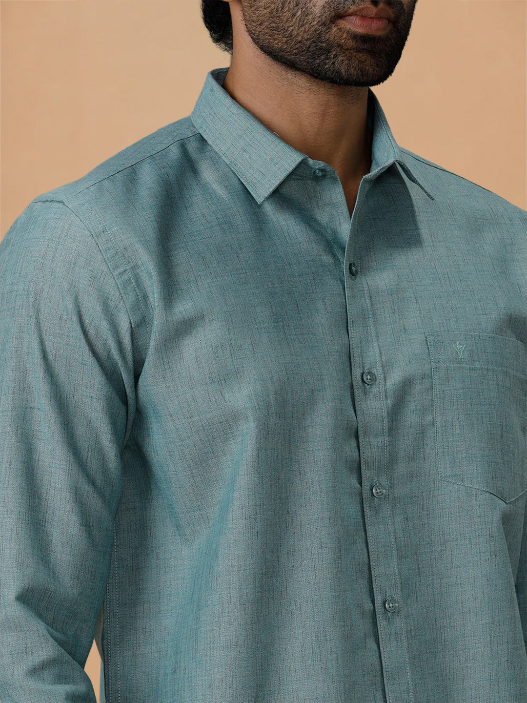 Cotton Rich Pine Green Regular Fit Shirt Trendy 8 YH5