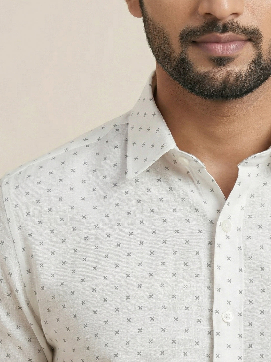 Men Cotton Rich Printed Shirt T66 APT7