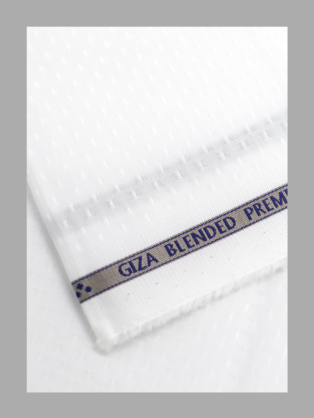 Men 100% Giza Cotton Self Design White Shirt Fabric Mosco Dobby C33