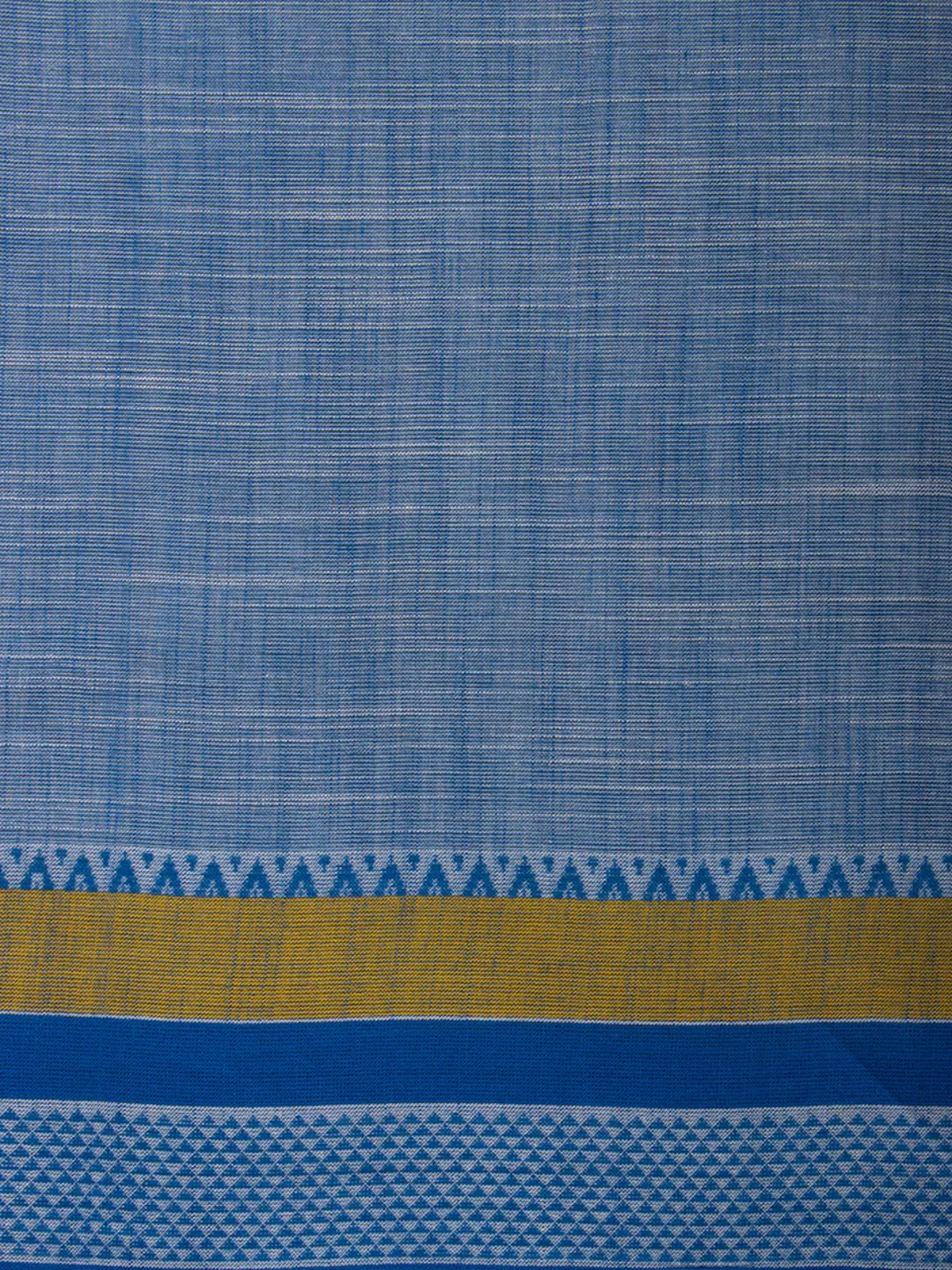 Womens Elegant Semi Cotton Off White With Blue Colour All over Printed Saree SCS62