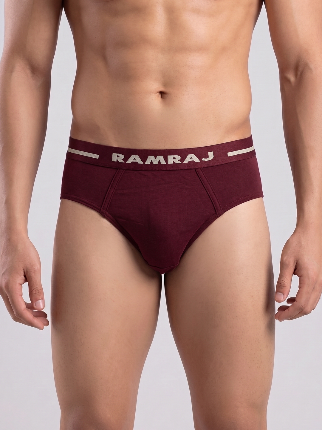 Combed Cotton Assorted Colour Outer Elastic Brief Plus Size Suriya (Pack of 2)