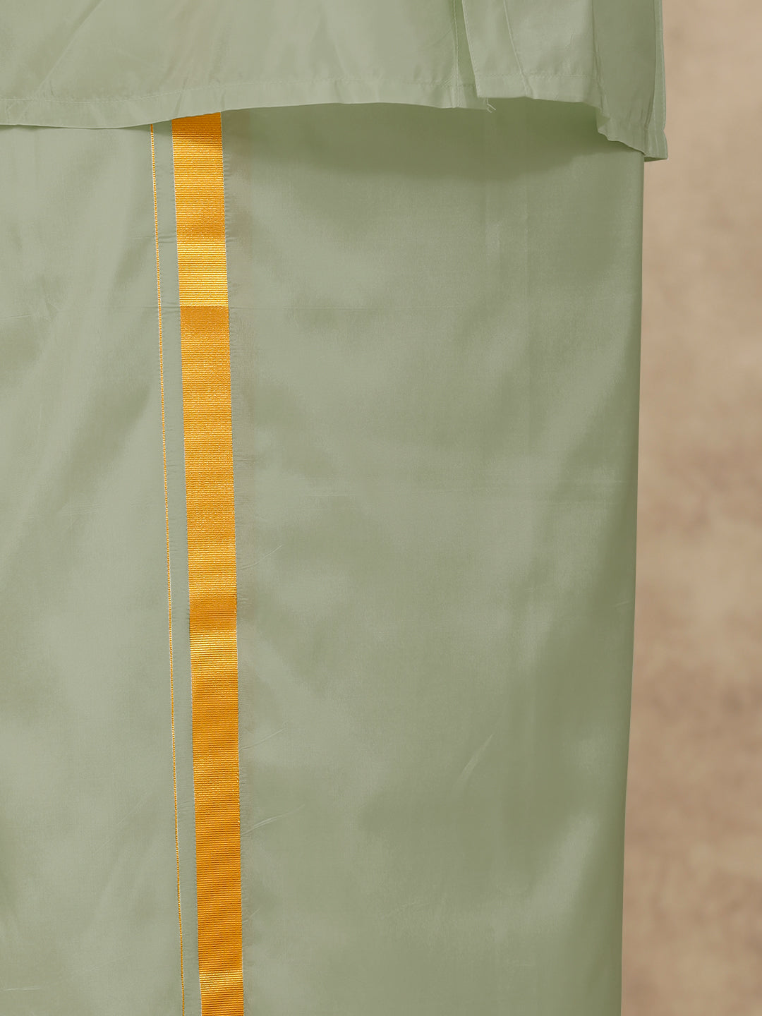 Men Art Silk Fir Green Shirt & Dhoti Towel Set Swayamvara