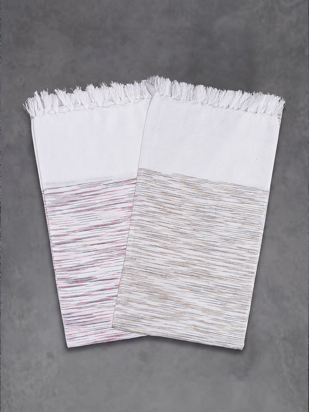 100% Cotton Self Design Bath Towel Signature 1056 (Pack of 2)