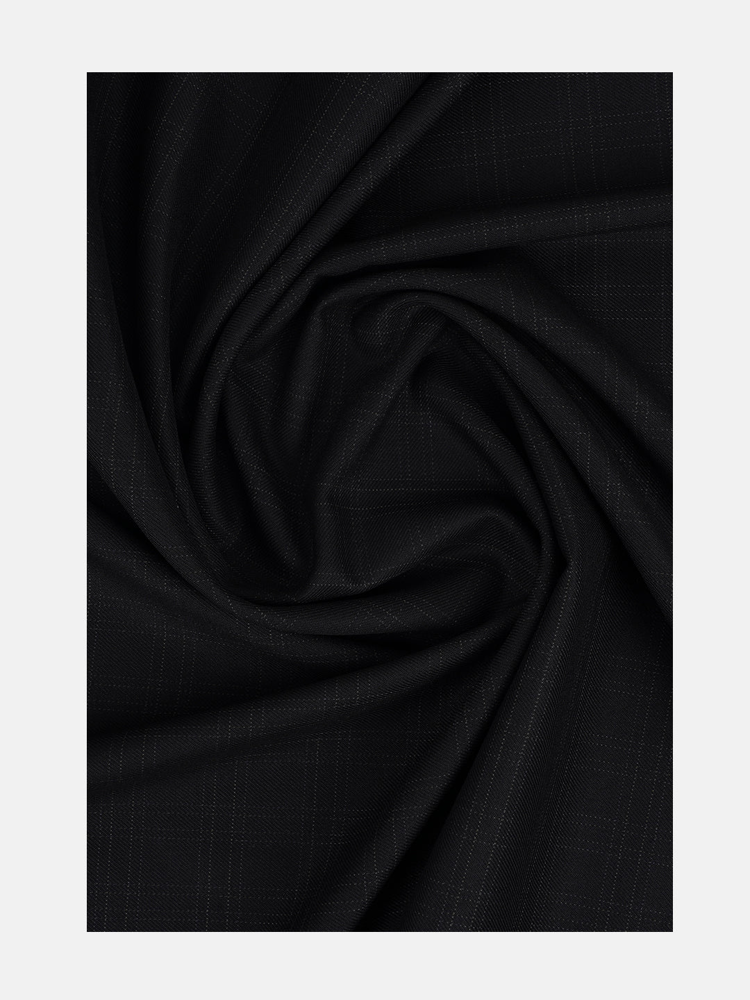 Mens Black Checked Premium Suiting Fabric Joy Wool